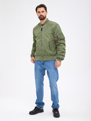 Бомбер Alpha Industries MA-1 Slim Fit Sage Green (Зеленый/Оранжевый)