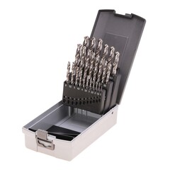 Набор сверл по металлу 1-13мм 25шт DIN338 HSS-G 135° (пл. кейс) H-Tools 214215HTRO