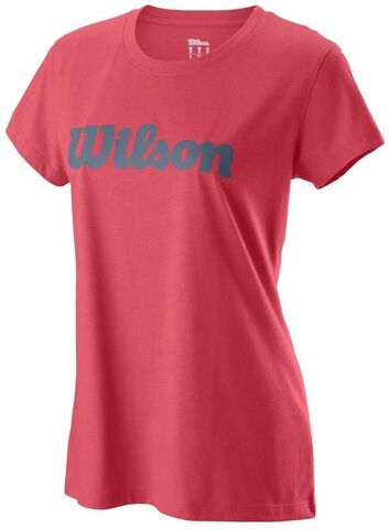 Женская теннисная футболка Wilson W Script Tech Tee II - holly berry