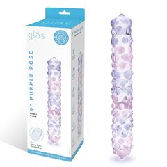 Фаллоимитатор с массажными точками Purple Rose - 23 см. - 