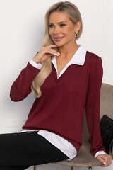 Пуловер На высоте (вишневый) Б14324-12М LT Collection