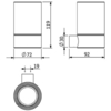 Kludi 5897505 Kludi 58 975 05 Vela R Держатель со стаканом (белое матовое стекло), хром