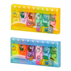 
          Маркер текстовыделитель Basir, серия "Астронавты", 6 см, разноцветные, набор 6 шт, ассорти