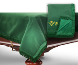 Чехол для б/стола 12-3 (зеленый с желтой бахромой,с логотипом) фото №1