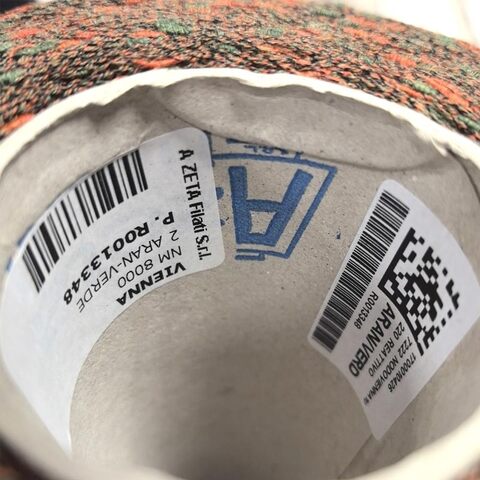 Фасонный меринос A ZETA FILATI VIENNA 800 зеленый с оранжевым