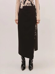 Юбка-миди GOD SAVE THE PRINCESS черного цвета