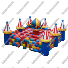 Надувной лабиринт "Циркачи", 10*10*3 м