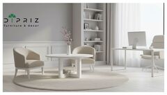 Журнальный столик, 100х100х45, Куклей, круглый, кофейный, деревянный, белый, Dipriz