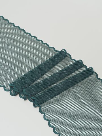 Эластичное кружево изумруд крупная ячейка ширина 22 см