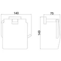 Держатель для туалетной бумаги BELZ B90303, черный