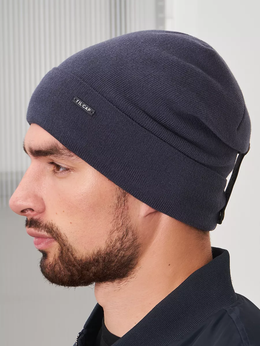 Шапка бини зимняя весенняя с флисом