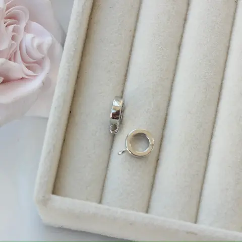 Бейл, держатель для кулона, 9*3 мм, родий, Б014