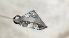 CVD бриллиант 0,5/1ct карат на леске невидимке с замками из белого золота 750 пробы