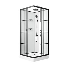 Душевая кабина Niagara Standart (90х90х225) черный, стекло прозрачное