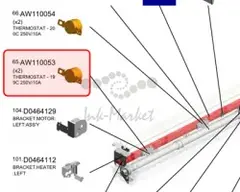 Термостат Ricoh AW110053 (AW11-0053) Thermostat - 199C
