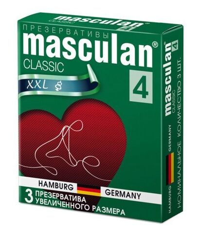 Презервативы Masculan Classic 4 XXL увеличенного размера - 3 шт. - Masculan Masculan Classic 4 XXL №3