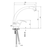 Смеситель для кухни WesnaArt LISTOK LIS01-120, хром