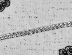 Цепь металл, 43 гр/м, р. звена 12х9 мм, никель