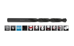 Сверло по металлу ц/х 3,3x65/36мм DIN338 h8 5xD HSS-R 118° Ruko 201033