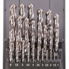 Набор сверл по металлу 1-13мм 25шт DIN338 HSS-G 135° (пл. кейс) H-Tools 214215HTRO