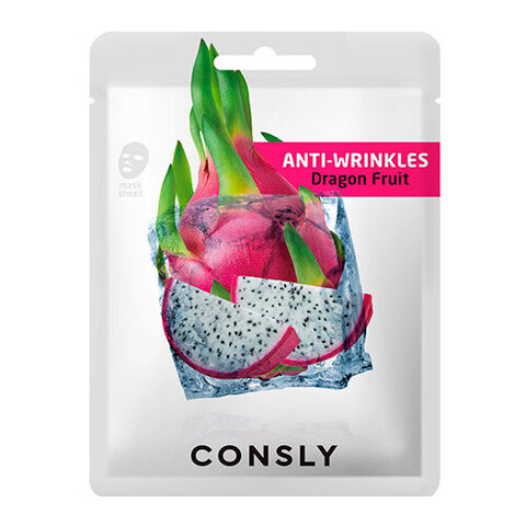Consly Dragon Fruit Mask Pack - Маска тканевая антивозрастная с экстрактом драгонфрута