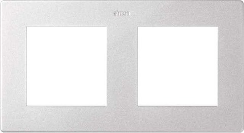 Рамка на 2 поста. Цвет Алюминий. Simon 24 Harmonie. 2400620-033