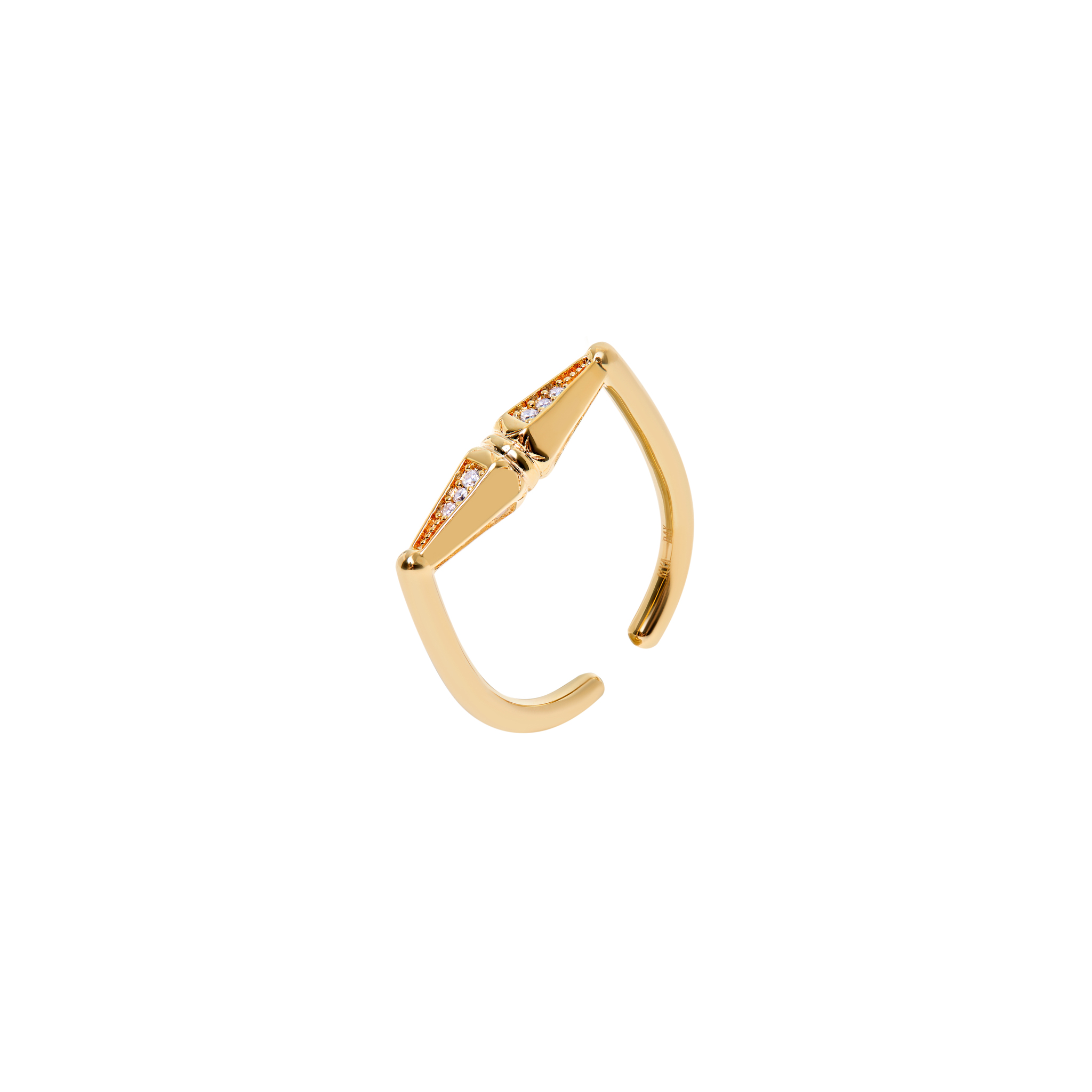 MYA BAY Кольцо Bicone Gold Ring mya bay позолоченное колье bicone