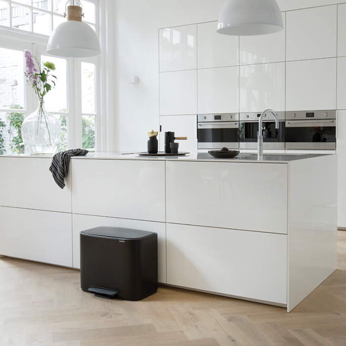 Мусорный бак Bo  (3 x 11 л), Черный матовый, арт. 121104 - фото 3