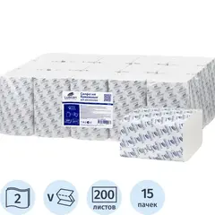 Салфетки бумажные Luscan Professional N4 2сл 200л 15пач/уп