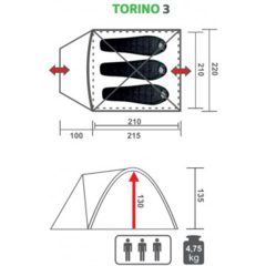 Купить недорого туристическую палатку PREMIER FISHING TORINO-3