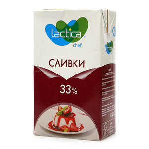 Сливки"Лактика" 33% для взбивания,1000гр - купить по выгодной цене ...