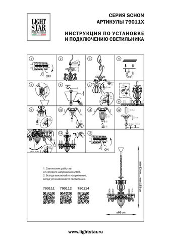 Подвесная люстра Schon Lightstar Premium 790112