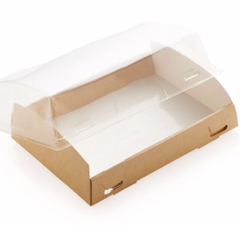 Упаковка для эклеров и пряников с прозрачной крышкой 18.5х14х5.5 см