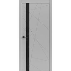 Купить Межкомнатная дверь экошпон Tamburat Light Geometry 4304 лофт светлый кромка ABS чёрная остеклённая