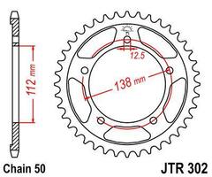 Звезда мотоциклетная JT JTR302.42
