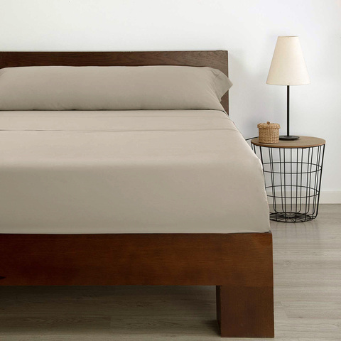 Постельное белье 2 спальное евро Kamasana Saten Biege бежевое