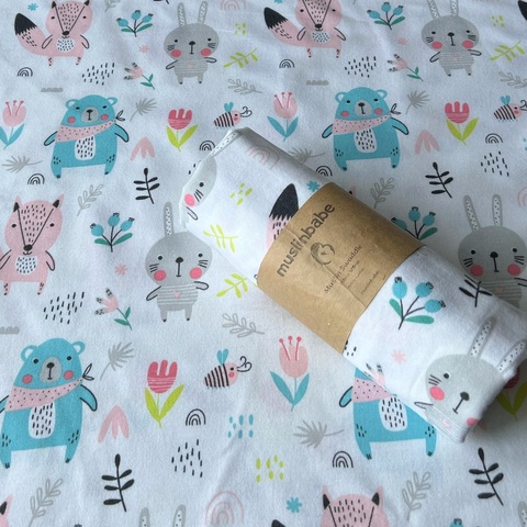 Пеленка фланель "Зверята"