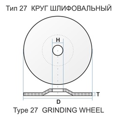 Диск абразивный шлифовальный по металлу Луга-Абразив Extra 230 x 6.0 x 22мм вогнутый (20/10шт)