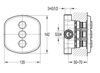 Cezares GLOBO-F-DEV3-B-01 GLOBO-F-DEV3-B-01 Встраиваемый 3-х позиционный кнопочный переключатель