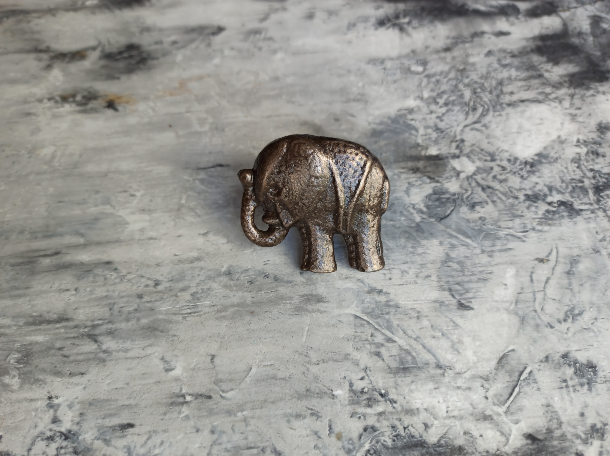 Ручка мебельная металлическая - слон, арт. 0008031