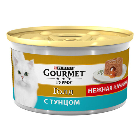 Gourmet Gold Нежная начинка консервы для кошек (тунец) 85г