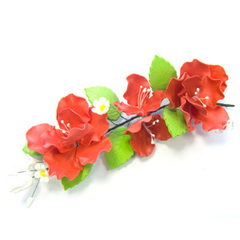 Украшение сахарное БУКЕТ КРАСНЫЙ ШИПОВНИК 28 см.