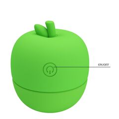 Зеленый клиторальный стимулятор в форме яблочка Apple Secret - 