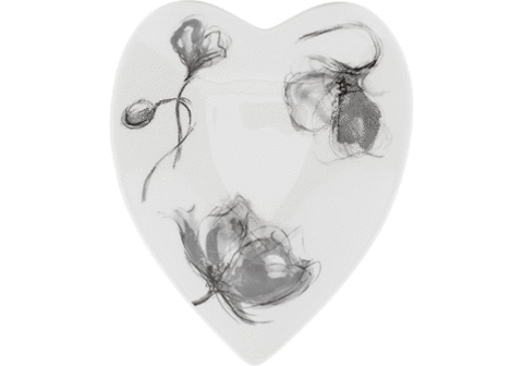 Чаша Eden серая в форме сердца, 18*22см