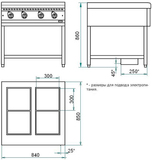 фото 3 Плита электрическая 4-х конфорочная Abat ЭПК-48П на profcook.ru
