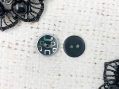 Пуговицы, d 1 см, чёрный, 2 прокола