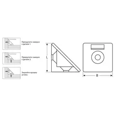 ЗУБР цвет св-серый, 4.0 x 15 мм, 4 шт, мебельный уголок с шурупом (4-308256-6)
