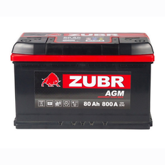 Аккумулятор ZUBR AGM (80Ah, 800A, R+)