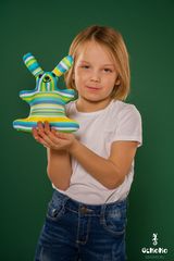 Мягкая игрушка-подушка Gekoko «Зая Полосатый зеленый» 1