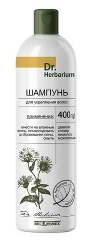 BelKosmex Dr.Herbarium Шампунь для укрепления волос 400г